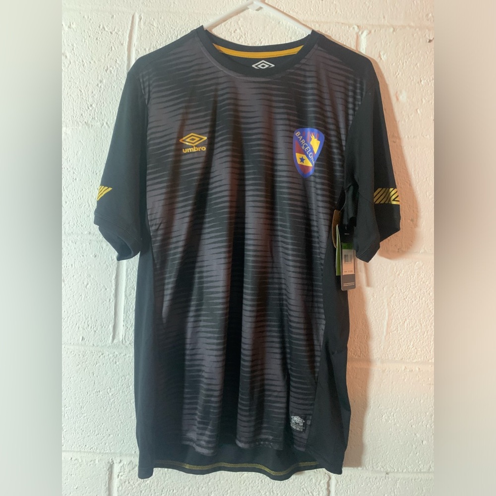 Umbro Men's L Barcelona Soccer Shirt Black